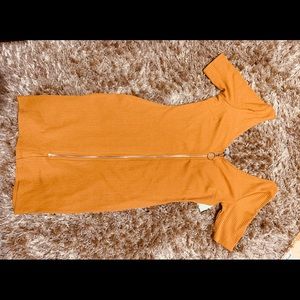 Mustard sheath dress